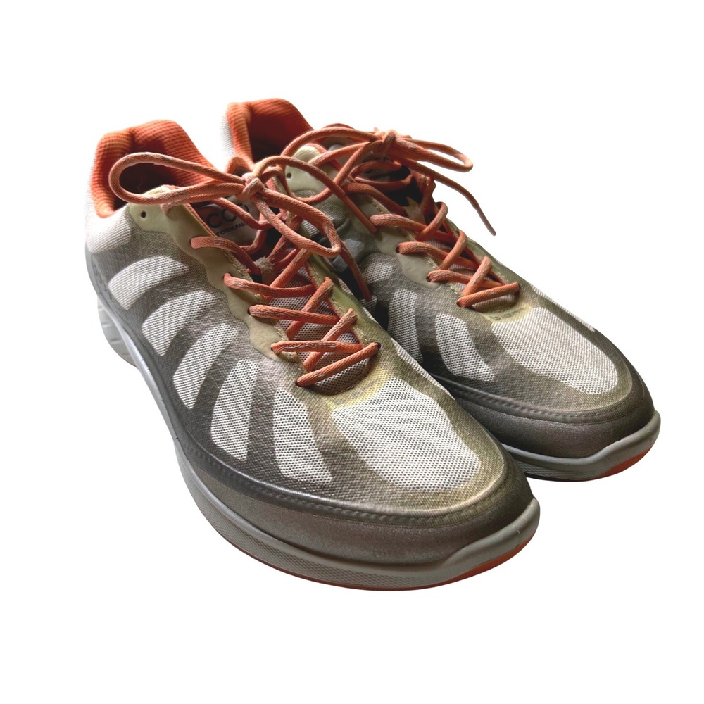ECCO Fjuel Biom Athletic Sneakers Womens 8 8.5‎ EU 39 Orange Gray Running Shoes